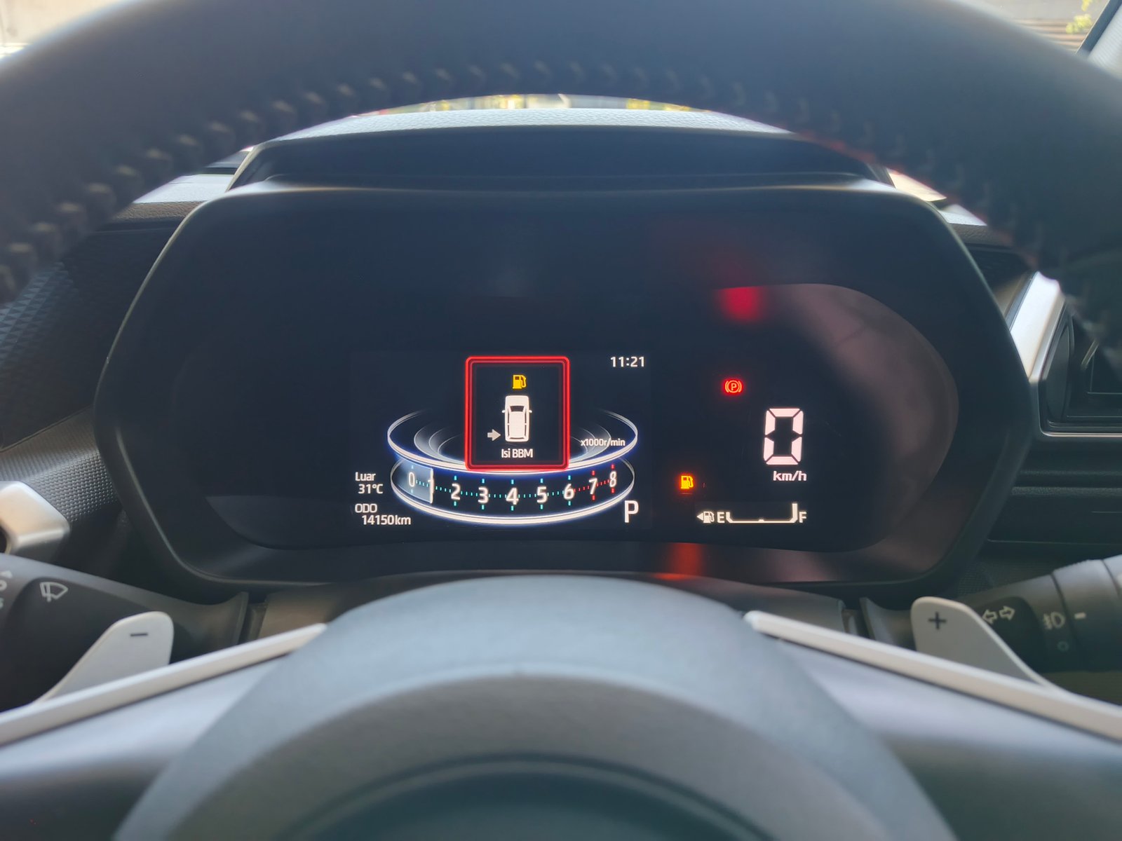 Foto Bagian Odometer Mobil